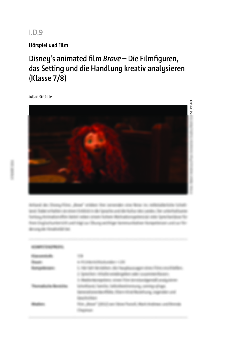 Disney’s animated film Brave - Seite 1