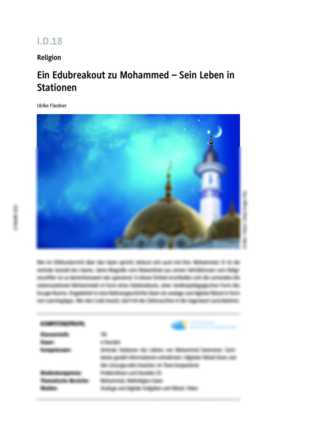 Ein Edubreakout zu Mohammed - Seite 1