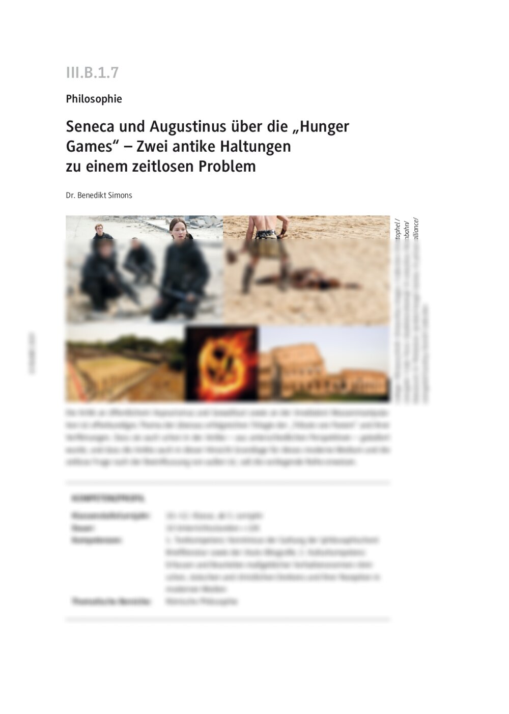 Seneca und Augustinus über die „Hunger Games“ - Seite 1