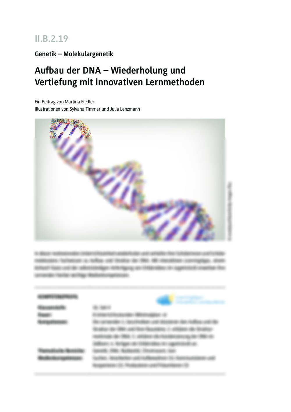 Aufbau der DNA - Seite 1