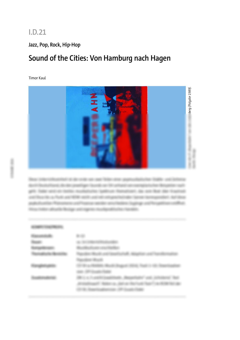 Sound of the Cities: Von Hamburg nach Hagen - Seite 1