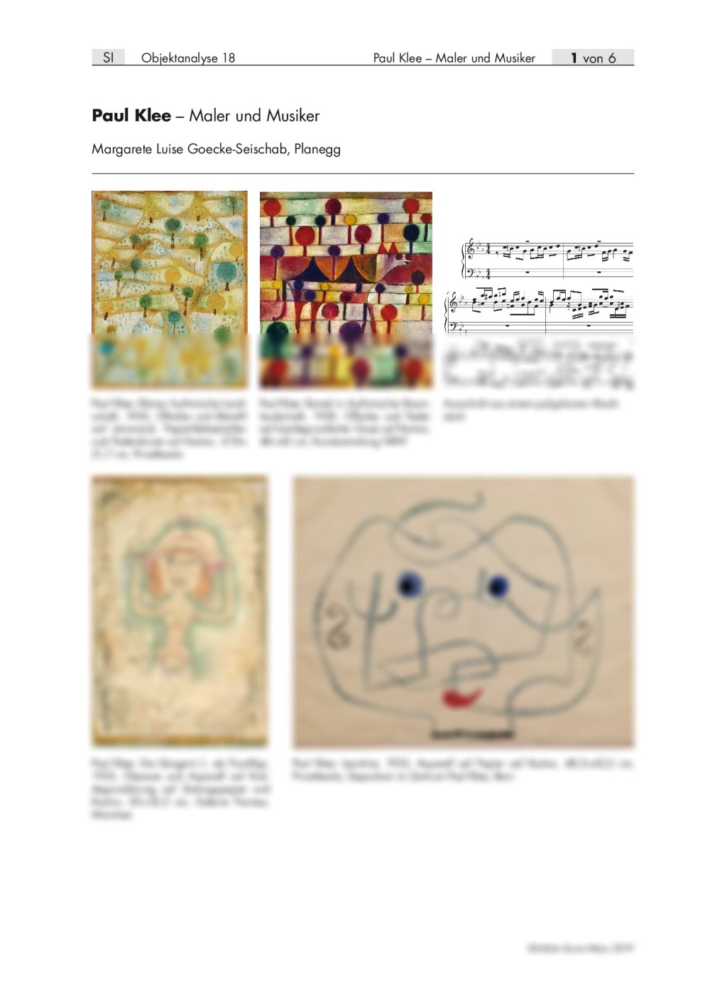 Paul Klee als Maler und Musiker - Seite 1