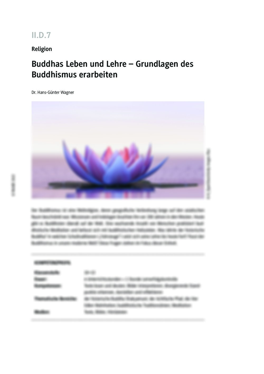 Buddhas Leben und Lehre - Seite 1