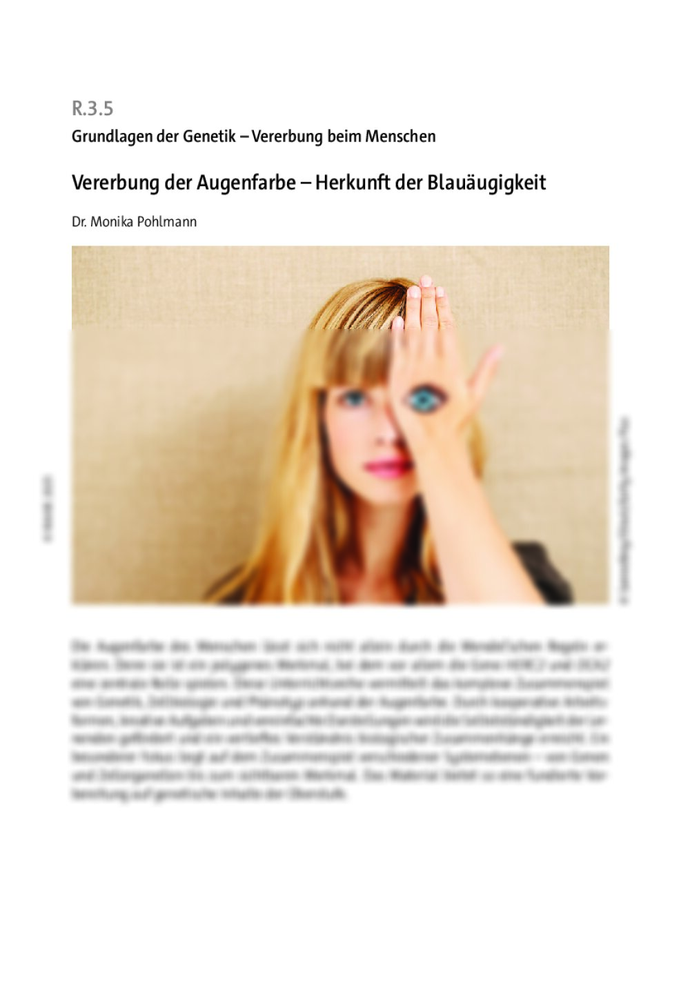 Vererbung der Augenfarbe - Seite 1