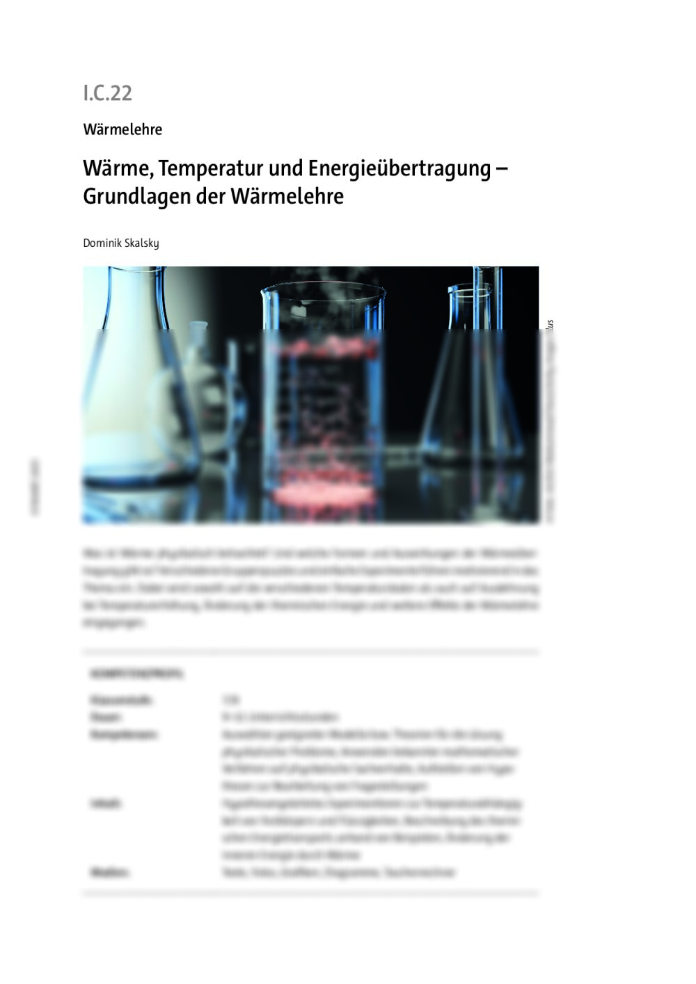 Wärme, Temperatur und Energieübertragung  - Seite 1