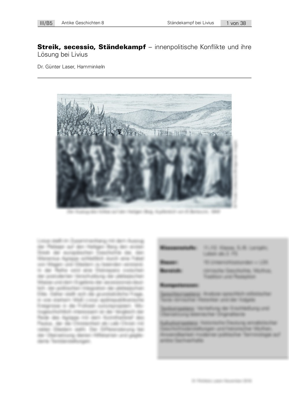 Innenpolitische Konflikte und ihre Lösung bei Livius - Seite 1