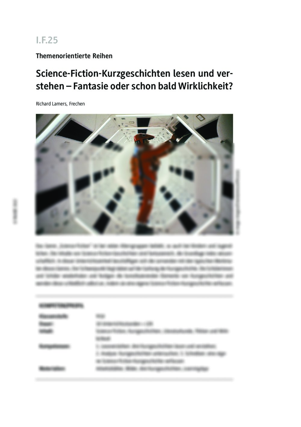 Science-Fiction-Kurzgeschichten lesen und verstehen - Seite 1