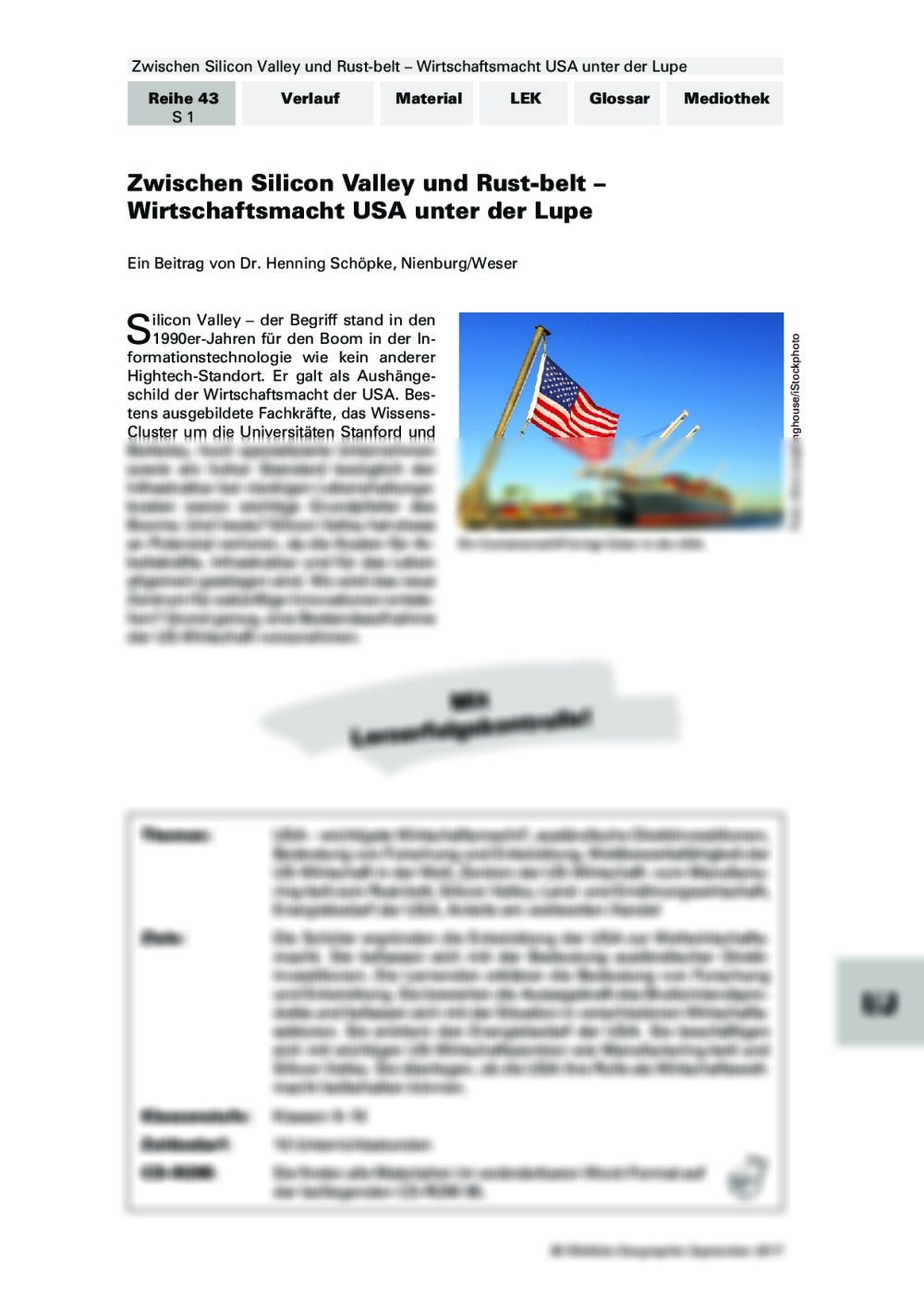 Wirtschaftsmacht USA unter der Lupe - Seite 1