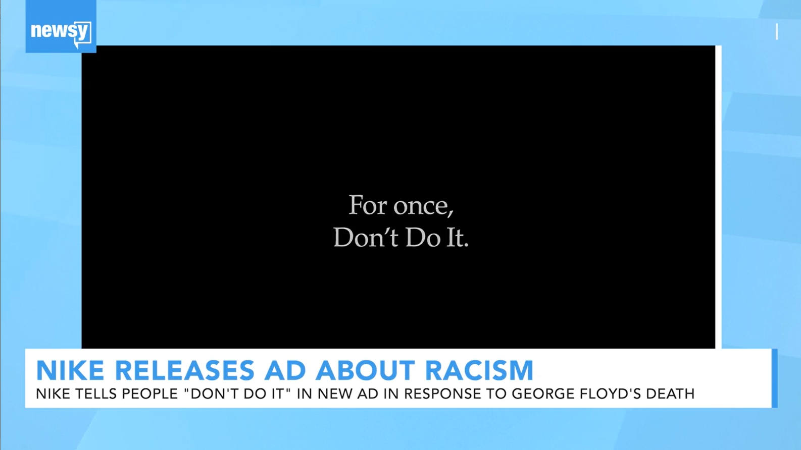 Video – Nike ad urges people to speak up about racism