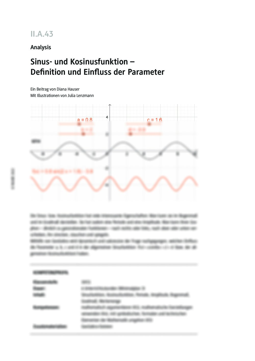 Sinus- und Kosinusfunktion - Seite 1