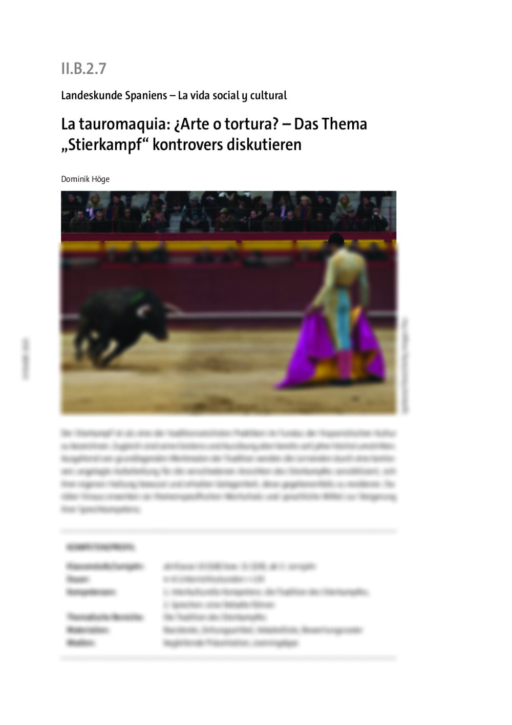 La tauromaquia: ¿Arte o tortura? - Seite 1
