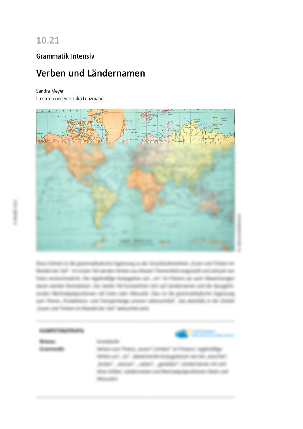 Verben und Ländernamen - Seite 1