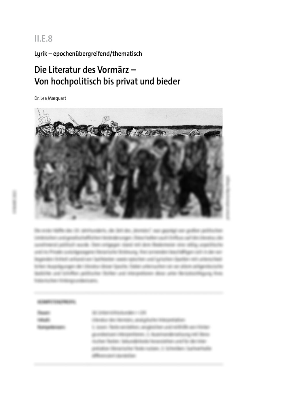 Die Literatur des Vormärz - Seite 1