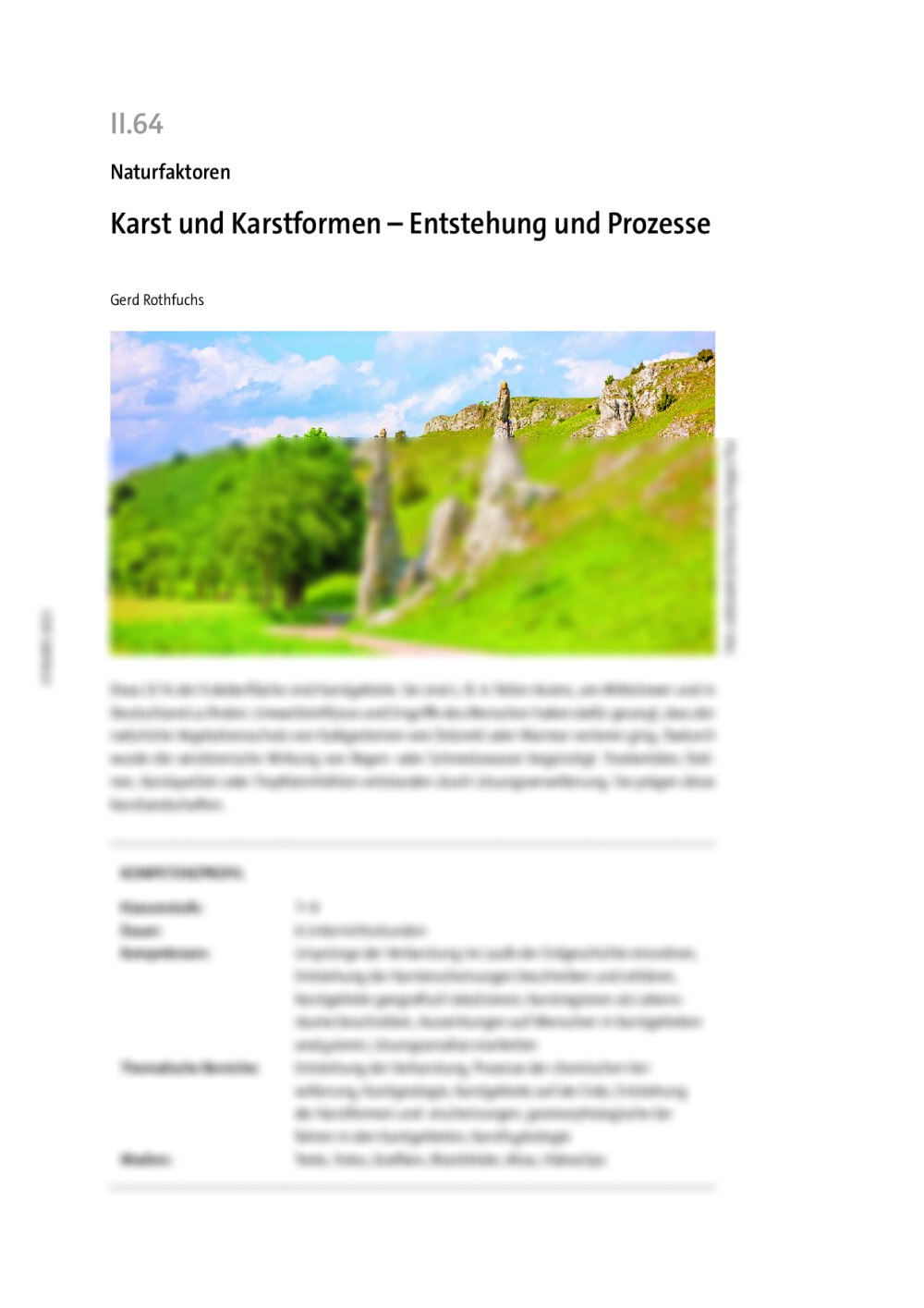 Karst und Karstformen  - Seite 1