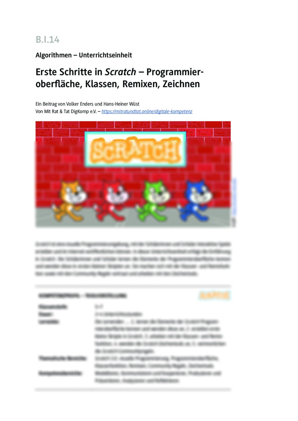 Erste Schritte in Scratch - Seite 1