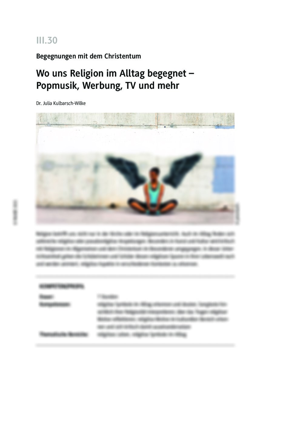 Wo uns Religion im Alltag begegnet - Seite 1