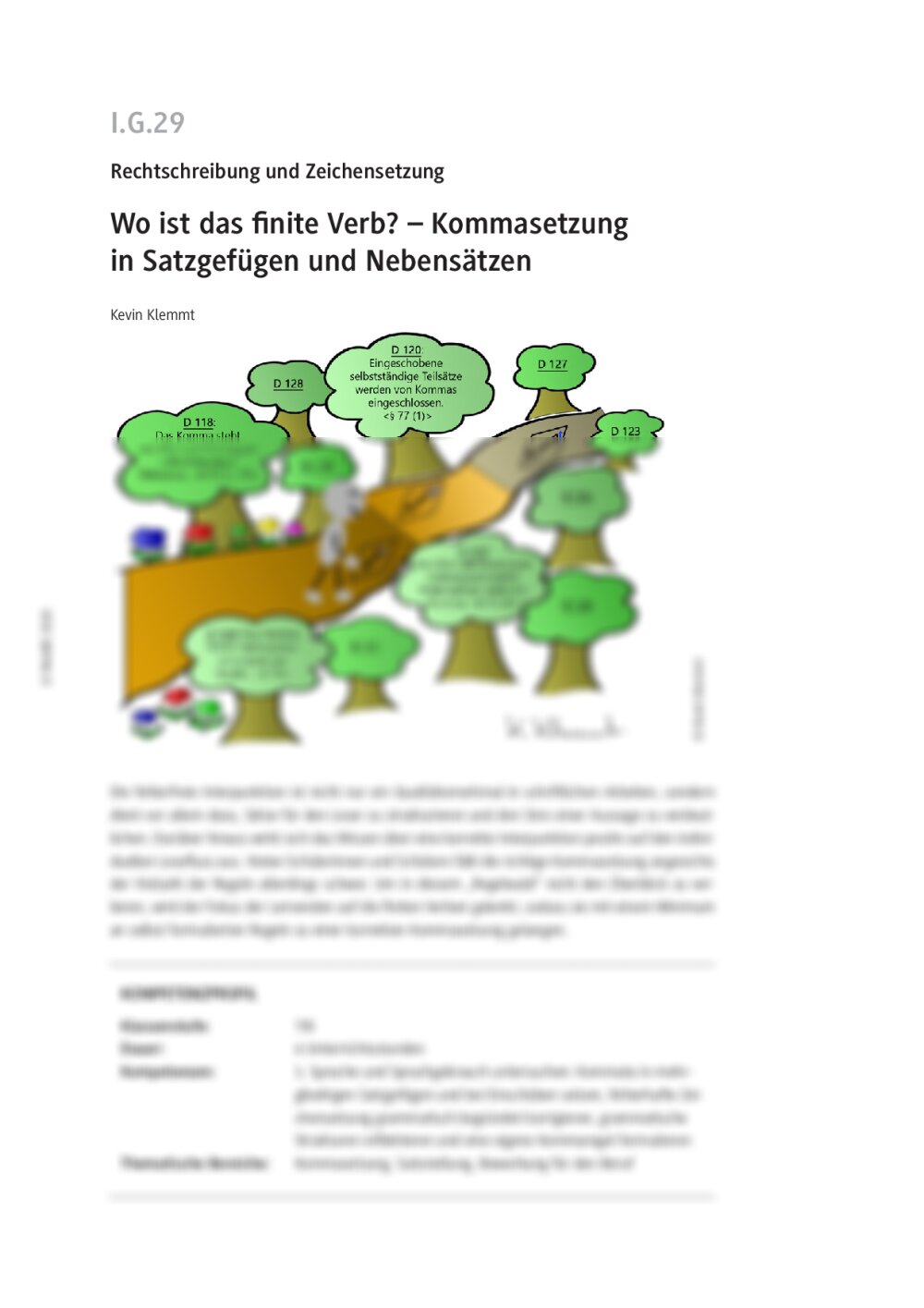 Wo ist das finite Verb? - Seite 1