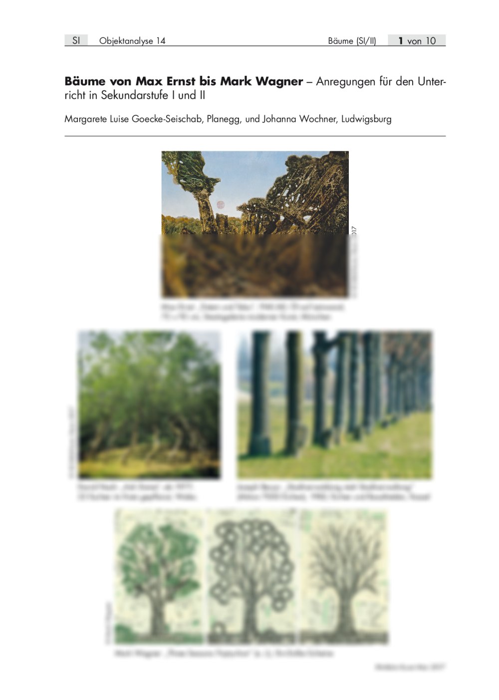 Bäume von Max Ernst bis Mark Wagner - Seite 1