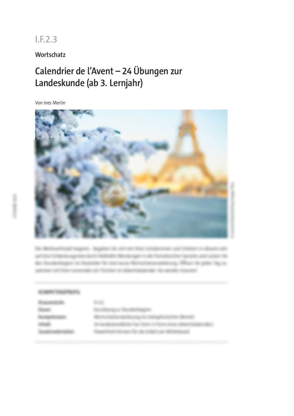 Calendrier de l‘Avent - Seite 1