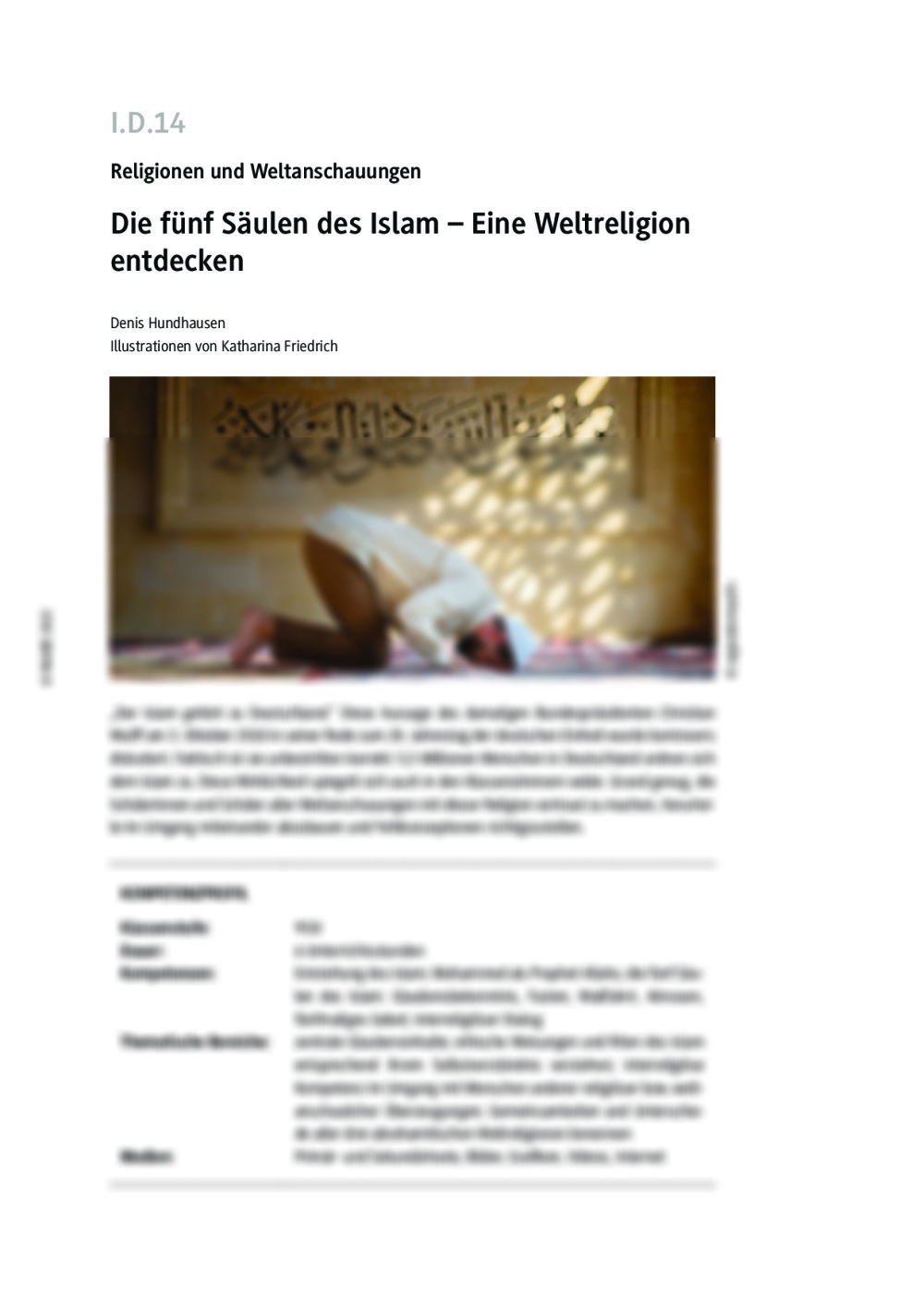 Die fünf Säulen des Islam - Seite 1