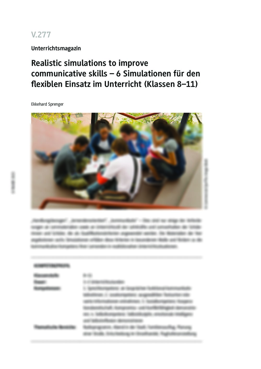 Realistic simulations to improve communicative skills - Seite 1