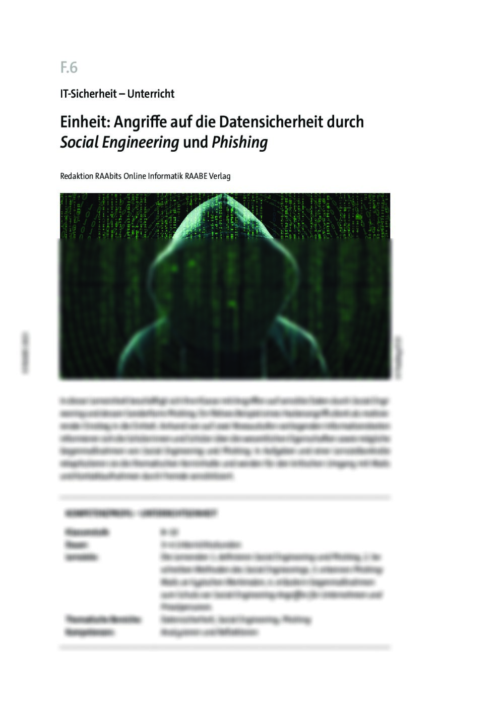 Angriffe auf die Datensicherheit durch Social Engineering und Phishing - Seite 1