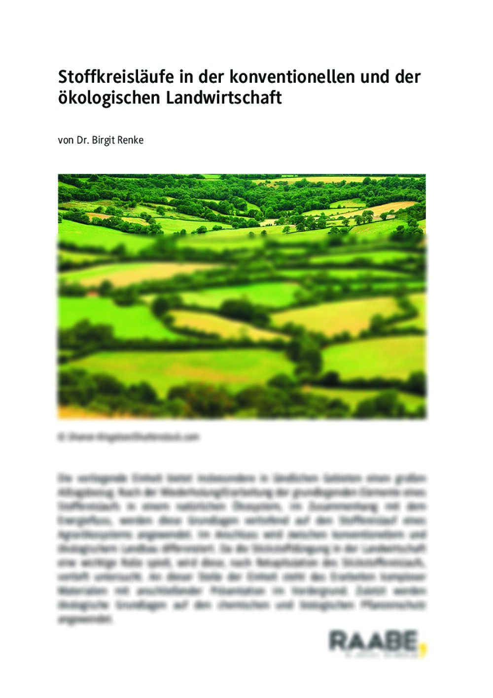 Konventionelle und ökologische Landwirtschaft - Seite 1