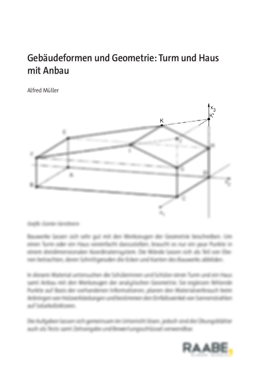 Gebäudeformen und Geometrie: Turm und Haus mit Anbau - Seite 1