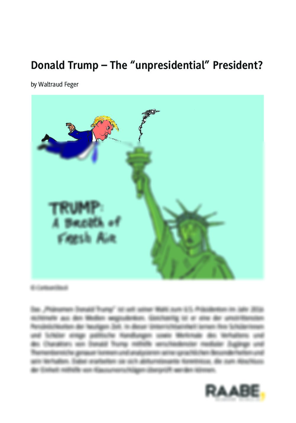 Donald Trump – The “unpresidential” President? - Seite 1