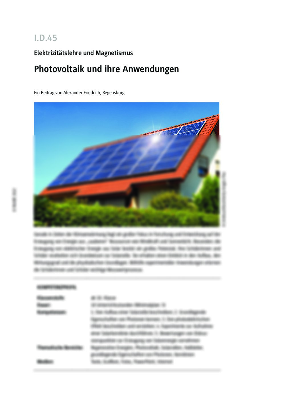 Photovoltaik und ihre Anwendungen - Seite 1