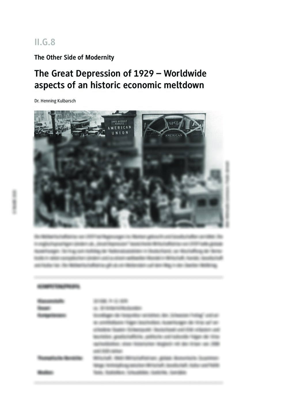 The Great Depression of 1929 - Seite 1