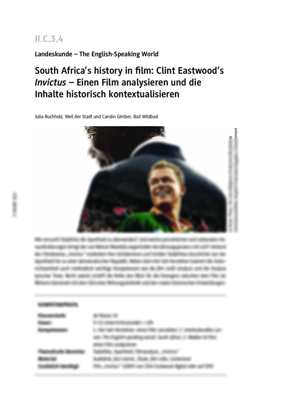South Africa's history in film: Clint Eastwood's "Invictus - Seite 1