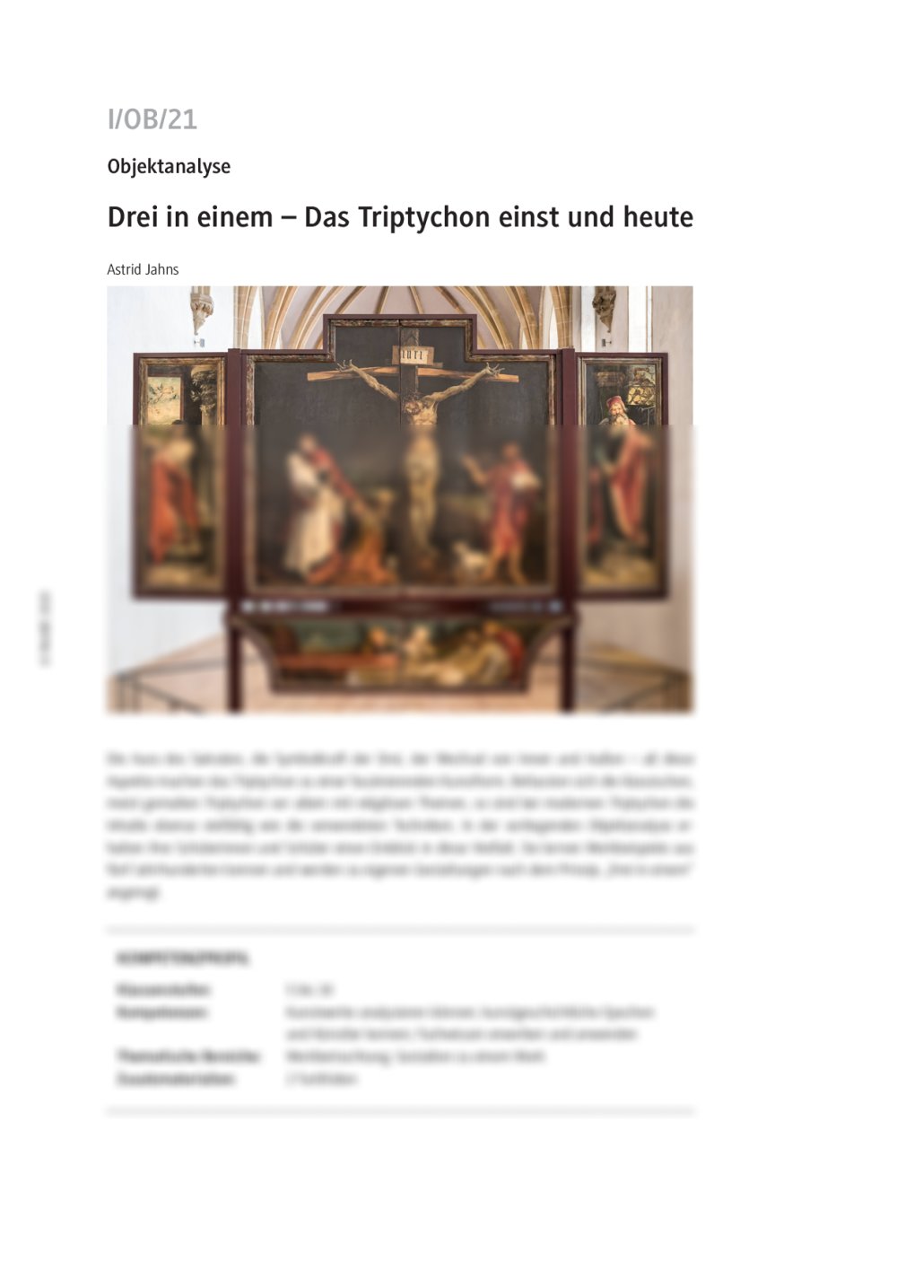 Das Triptychon einst und heute - Seite 1