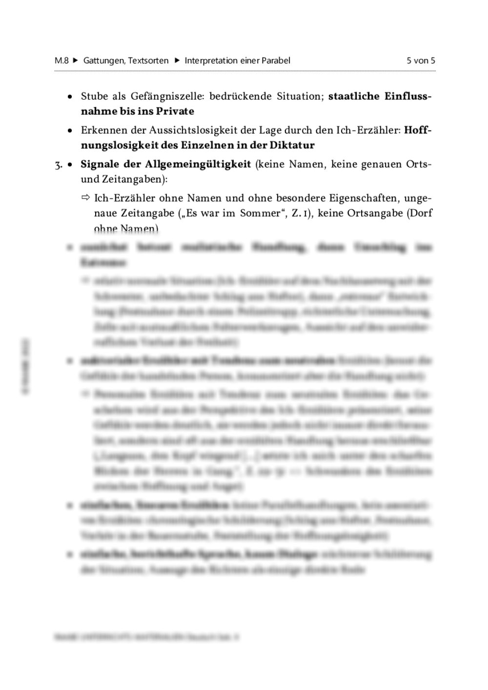 Parabel Vom Modernen Menschen Interpretation Klausur – Interpretation einer Parabel | RAAbits Online