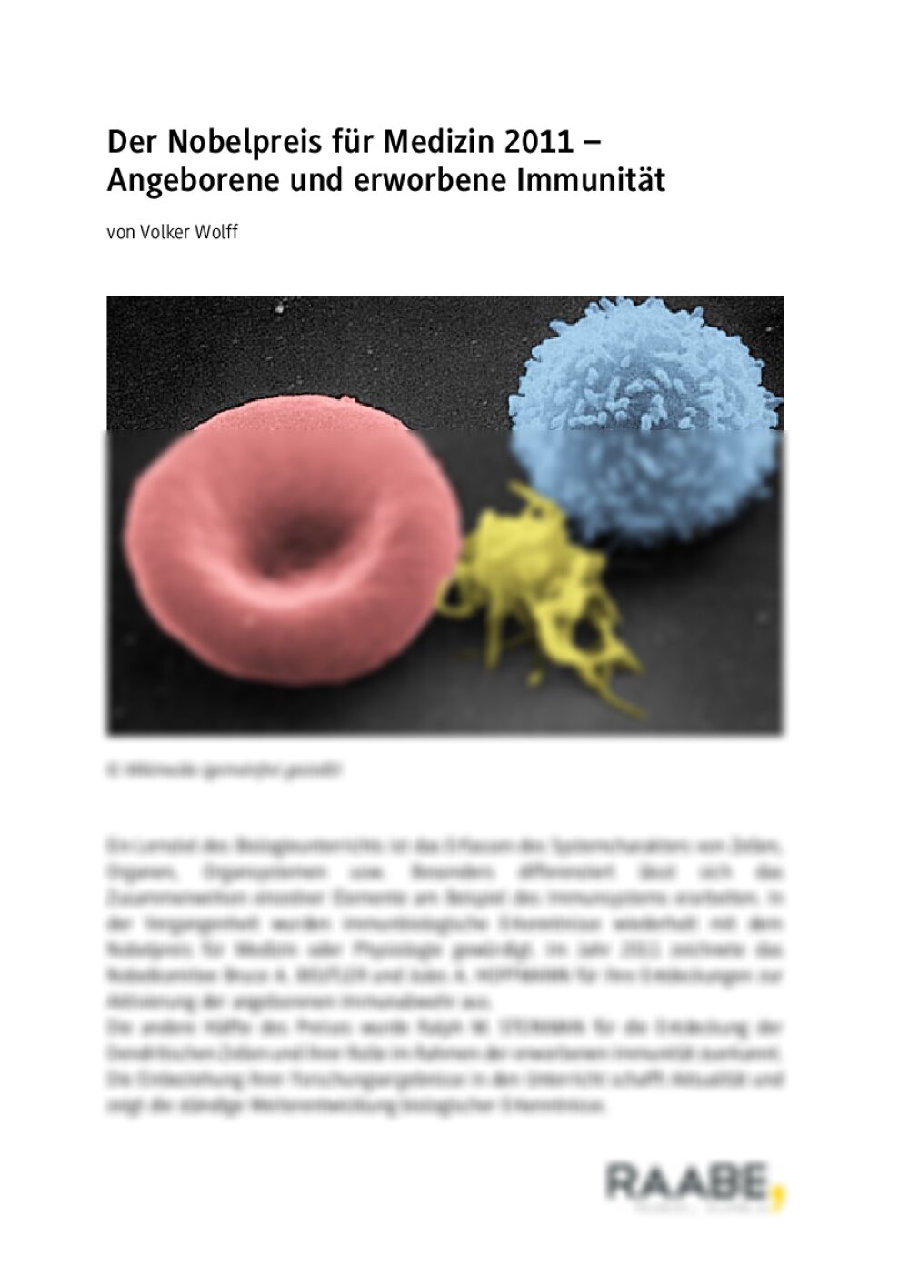 Angeborene und erworbene Immunität - Seite 1