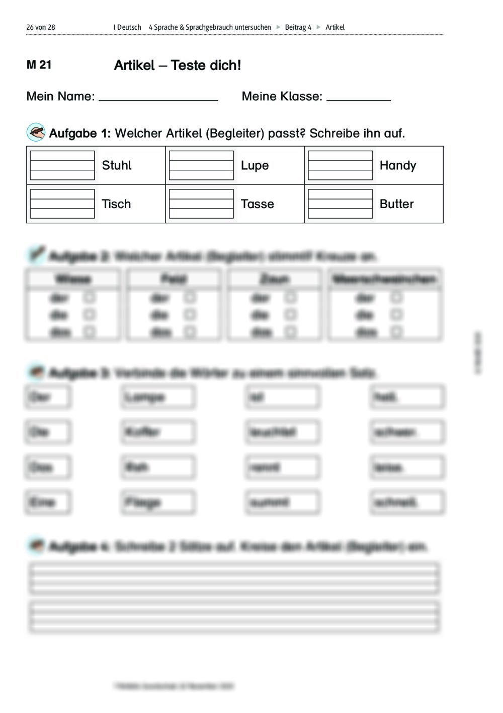 Bestimmte Und Unbestimmte Artikel übungen Pdf Bestimmte und unbestimmte Artikel entdecken | RAAbits Online