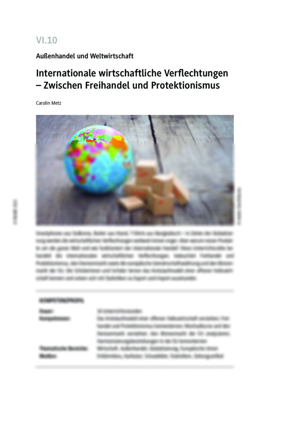 Internationale wirtschaftliche Verflechtungen - Seite 1