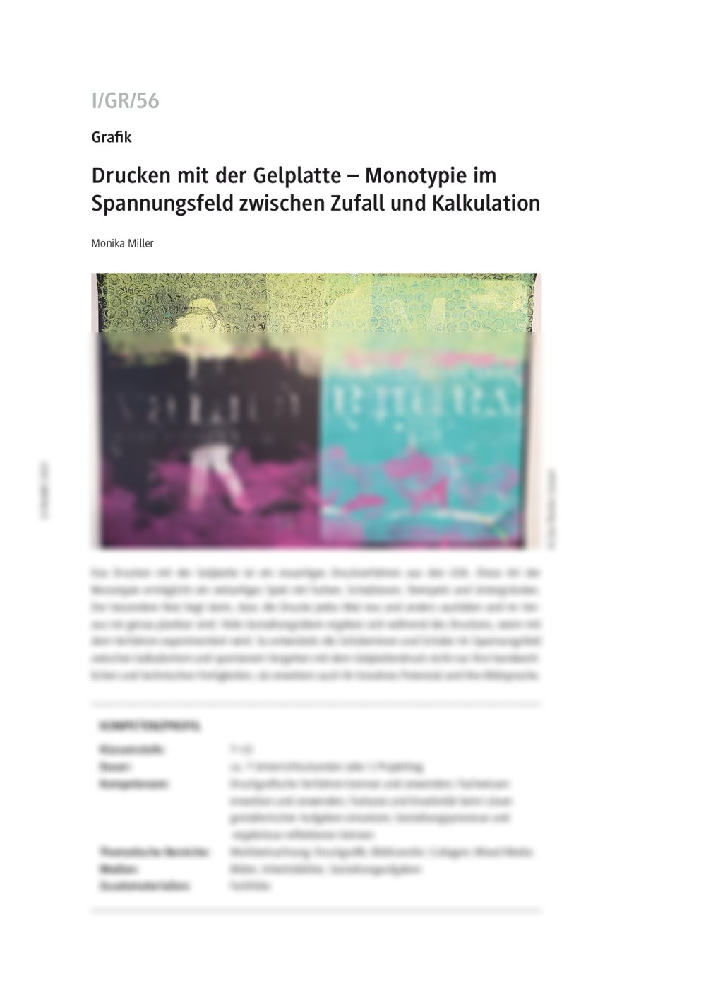 Drucken mit der Gelplatte - Seite 1