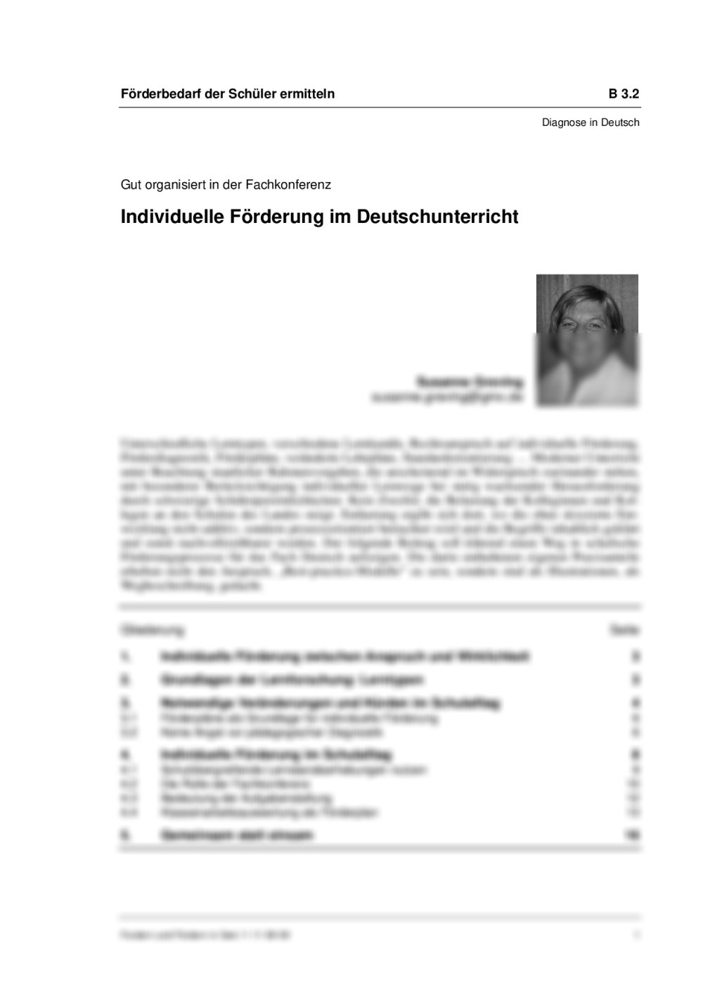 Individuelle Förderung im Deutschunterricht - Seite 1