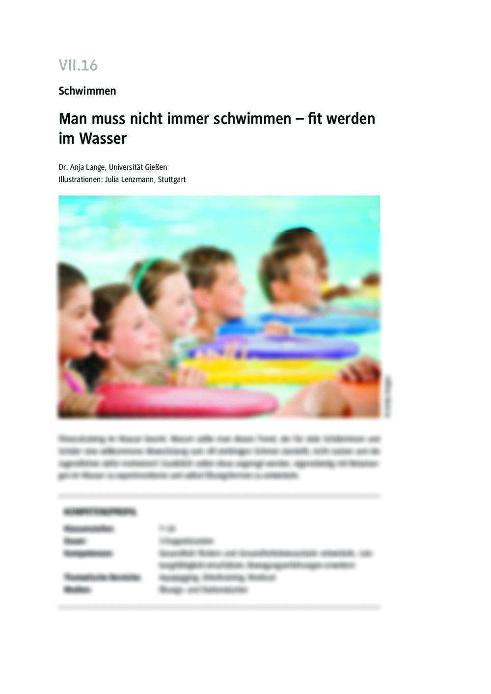 Man muss nicht immer schwimmen - Seite 1