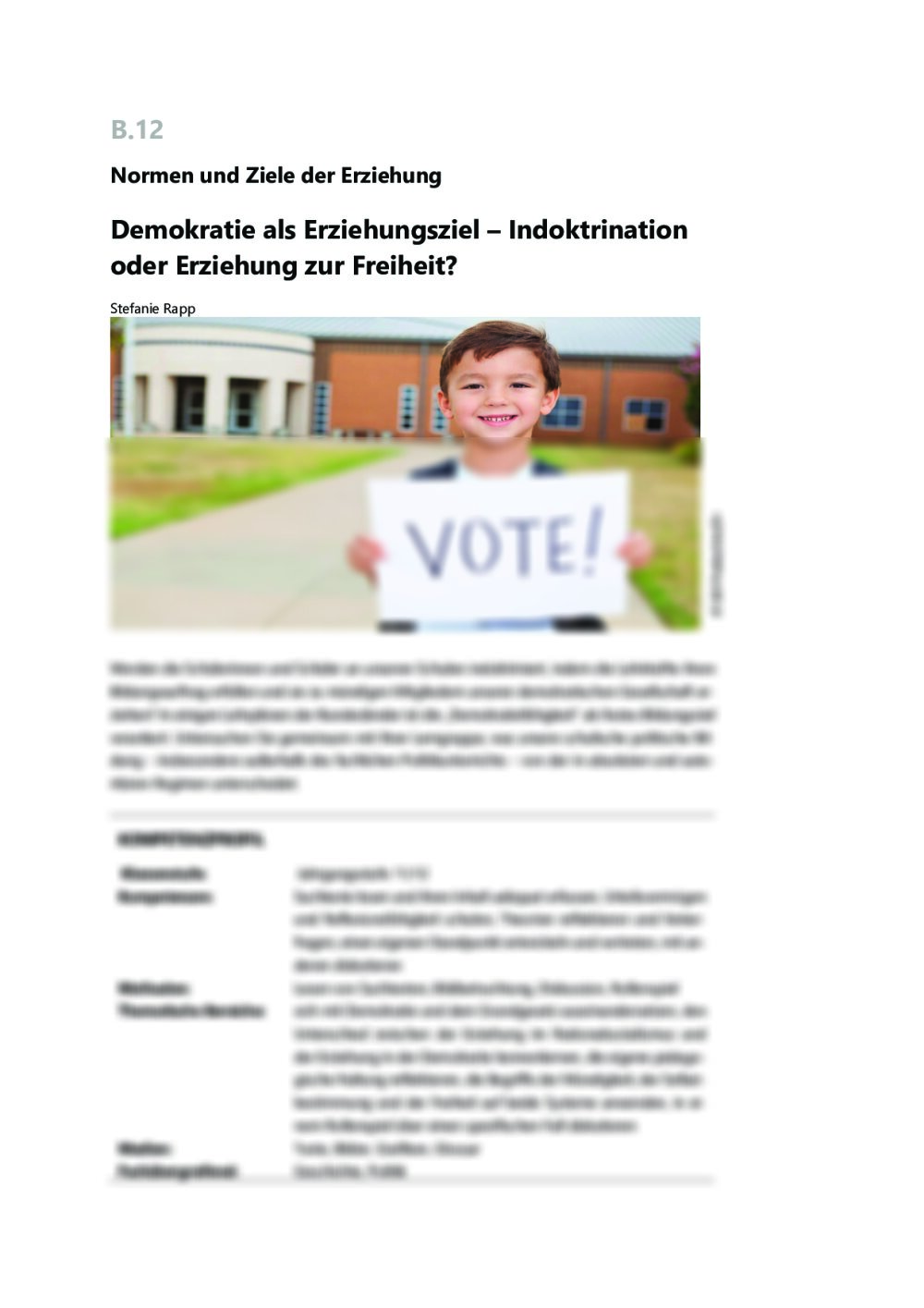 Bildungsziel Demokratie - Seite 1