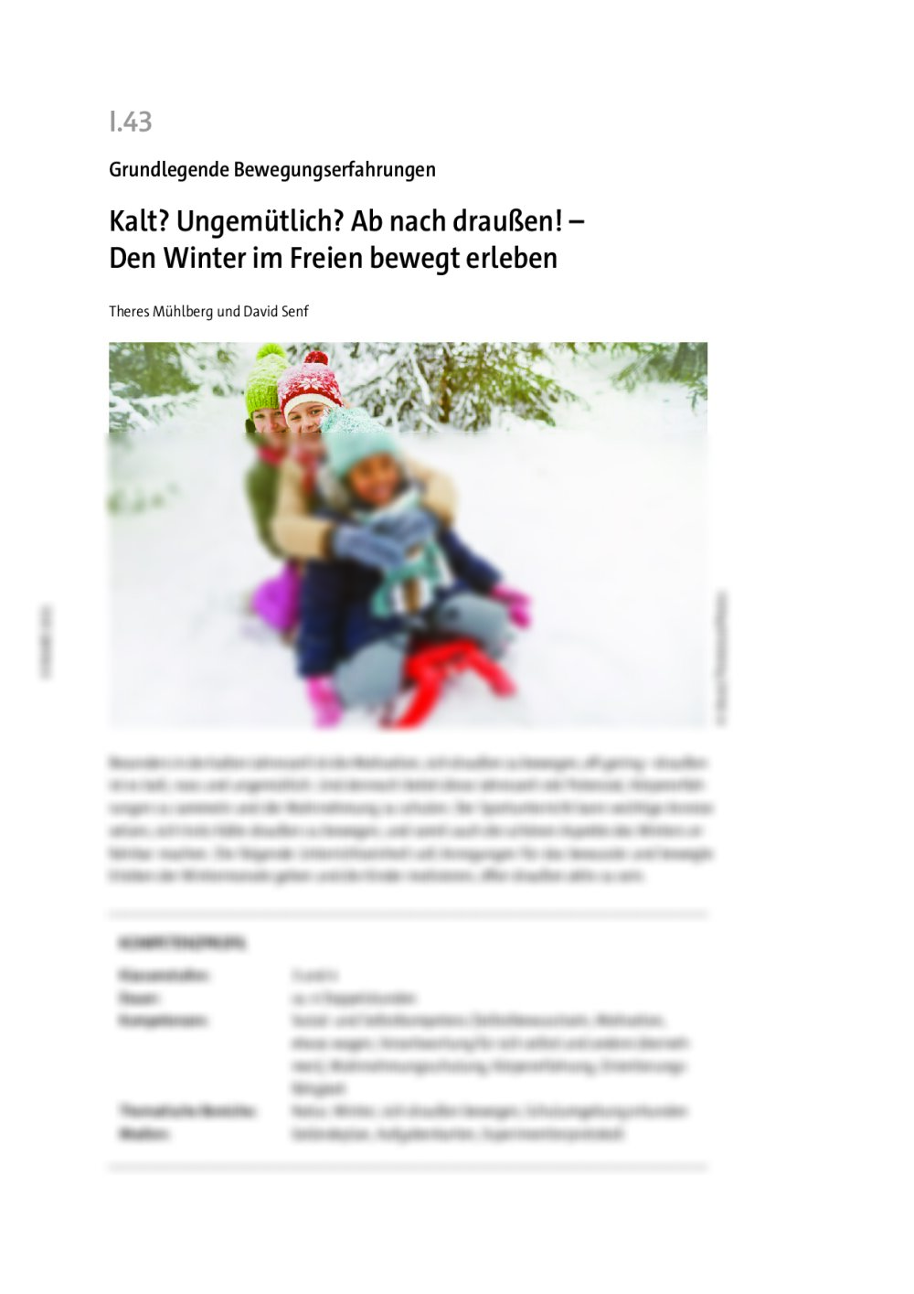 Kalt? Ungemütlich? Ab nach draußen! - Seite 1