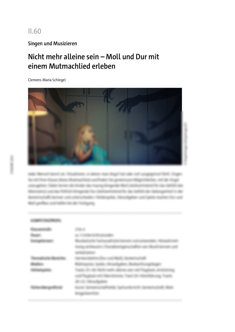 Moll und Dur mit einem Mutmachlied erleben - Seite 1