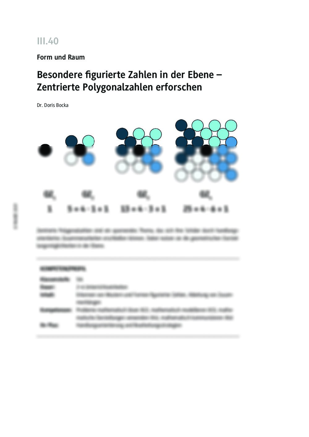 Zahlenmustern handlungsorientiert erforschen - Seite 1