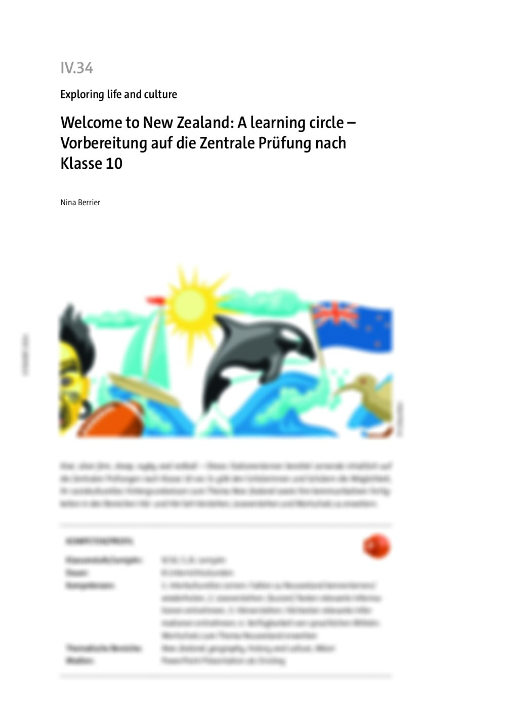 Welcome to New Zealand: A learning circle - Seite 1