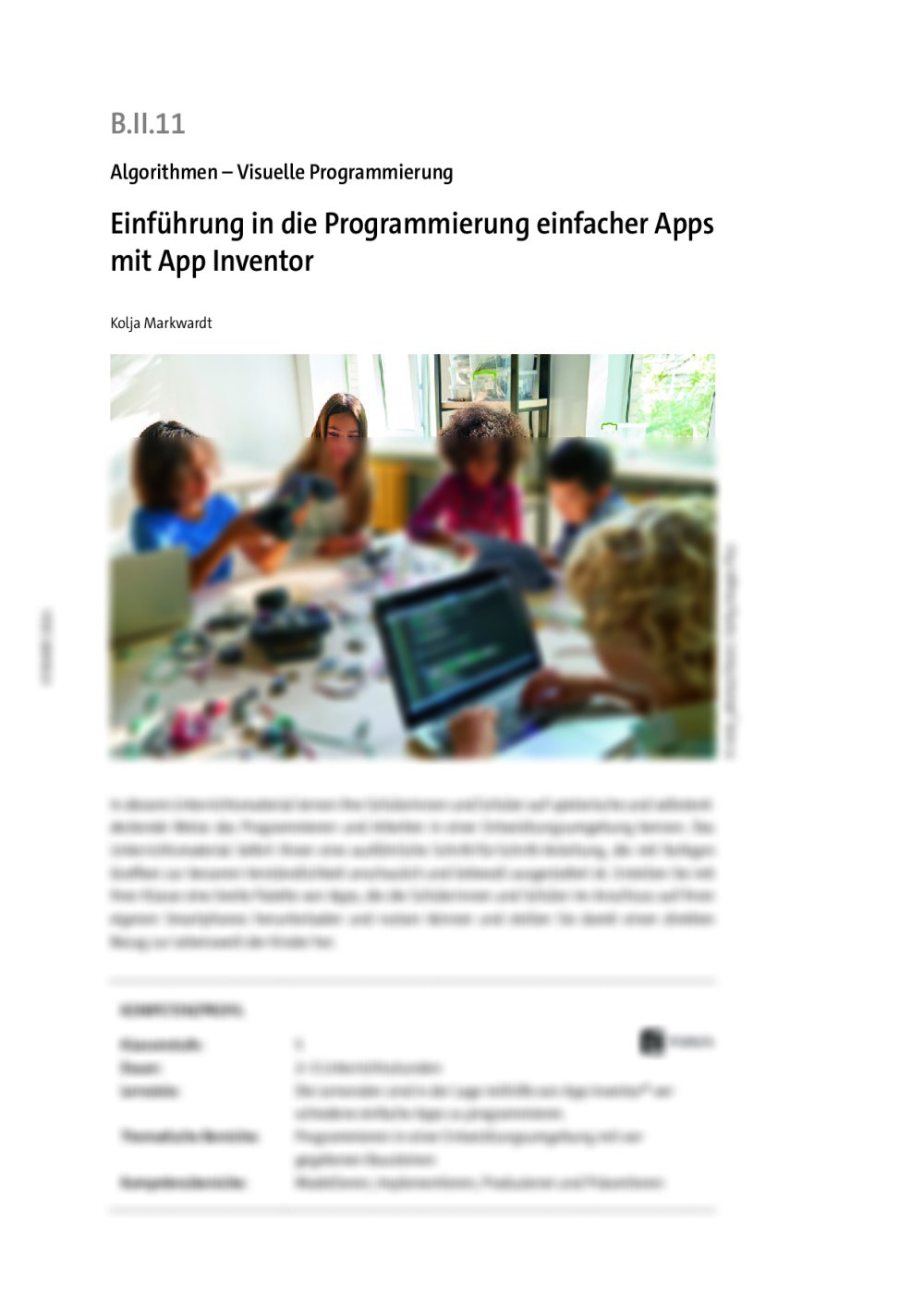 Einführung in die Programmierung einfacher Apps mit App Inventor - Seite 1