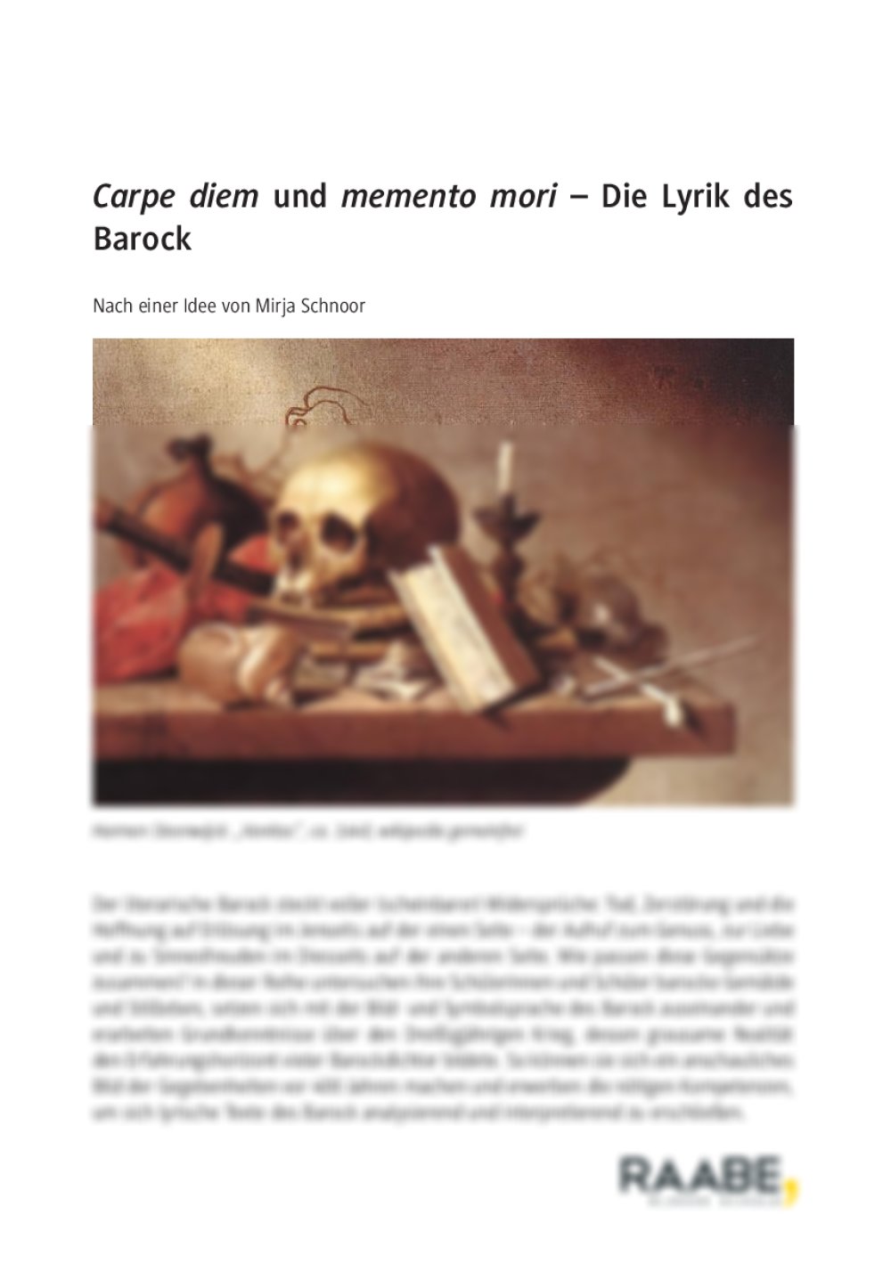 Lyrik im Barock - Seite 1