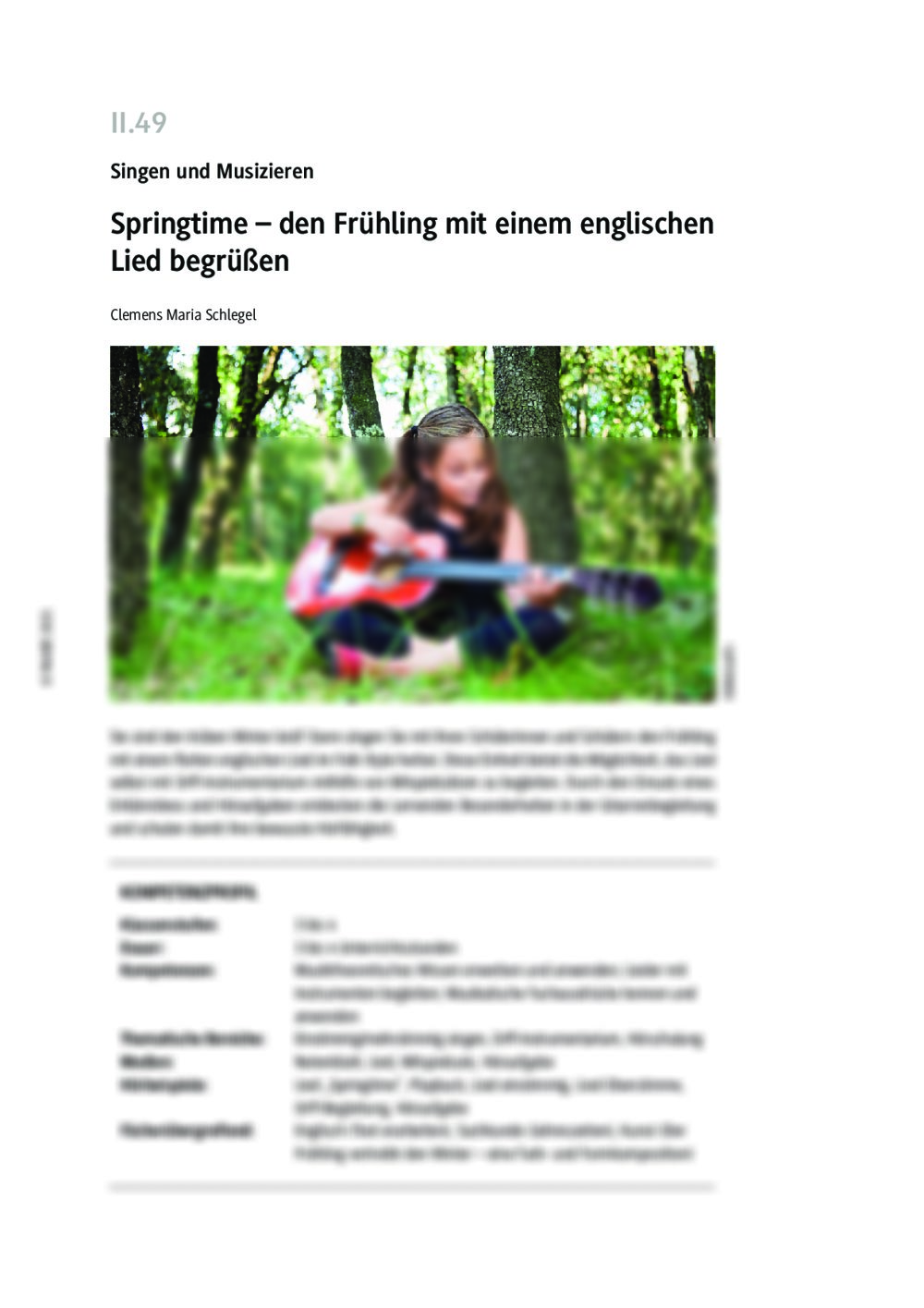 Den Frühling mit einem englischen Lied begrüßen - Seite 1