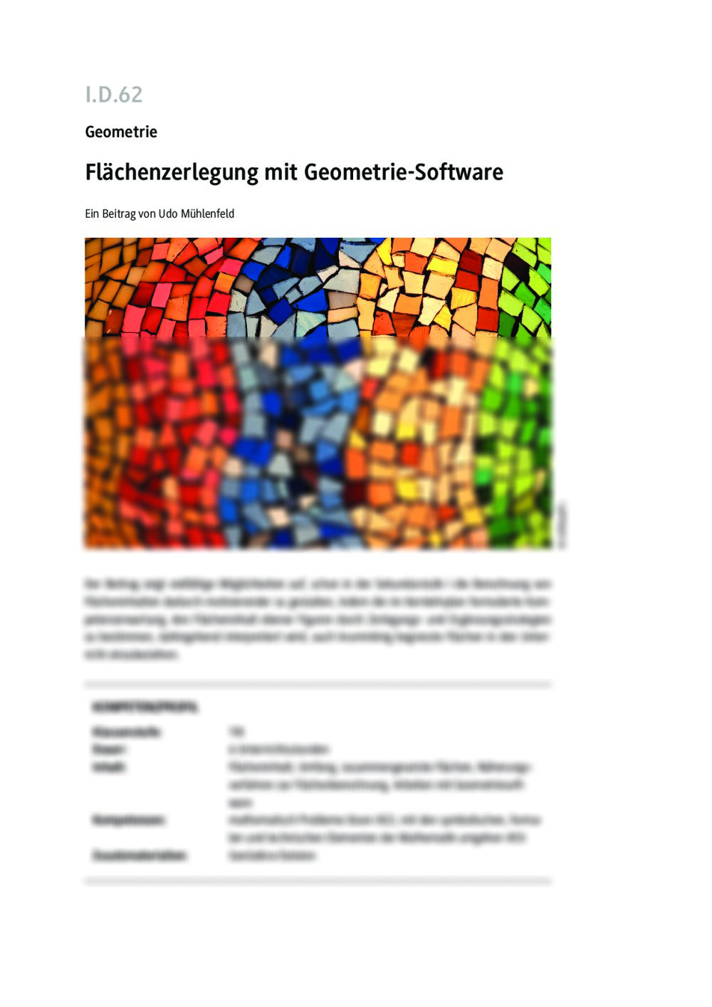 Flächenzerlegung mit Geometrie-Software - Seite 1