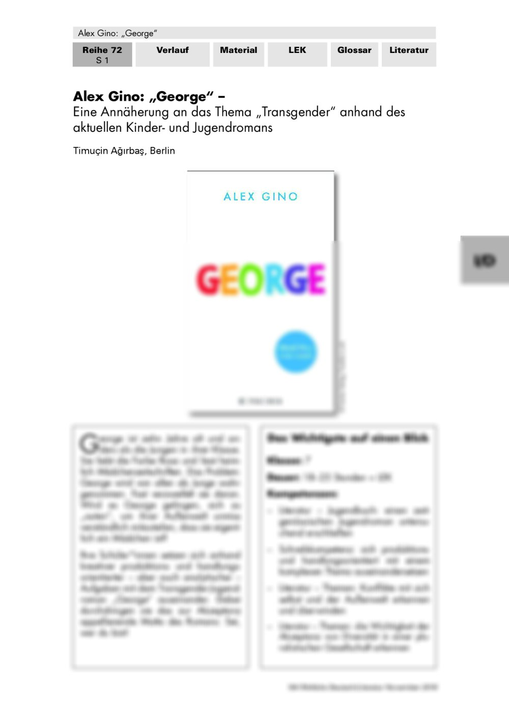 Alex Gino: „George“ - Seite 1